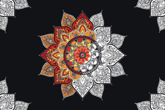 create mandala design coloring page