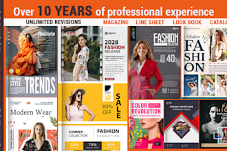 design professional catalog, magazine and product line sheet