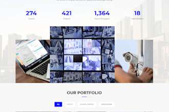create a fully responsive landing page website modern design