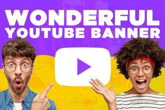 design wonderful youtube banner channel art