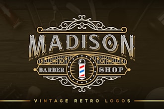 create a custom vintage retro logo design with vector files