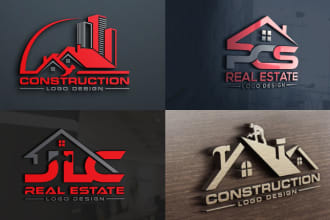 do brand new real estate, construction logo design