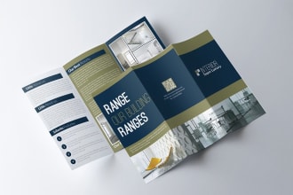 design a professional bifold or trifold brochure