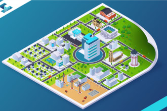 design amazing vector or isometric maps illustration