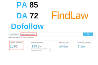 provide da85 legal and law niche backlink
