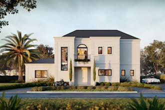 create exterior architectural 3d rendering