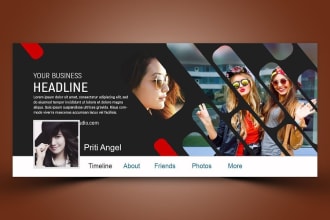 design a premium facebook cover, profile pic