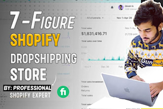set up shopify website or dropshipping store