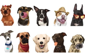 draw your pets into cartoon within 24h