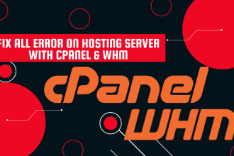 fix all error on hosting server with cpanel and whm