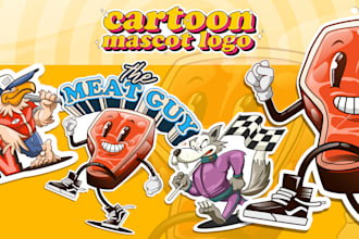 create awesome vector cartoon character mascot logo