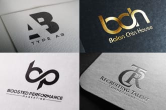 design awesome professional initial letters, monogram logo