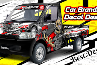 create amazing decal wrap design for your car and van