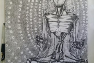 draw custom hand drawn tattoo design traditionally