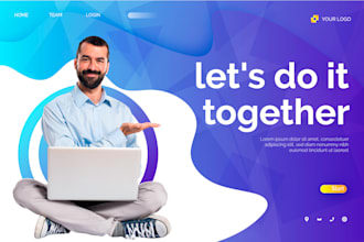 create modern landing page using html5 css3 or wordpress