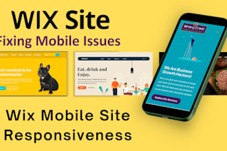fix wix mobile site and optimize responsiveness