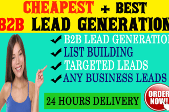 do b2b lead generation,targeted list building and email list