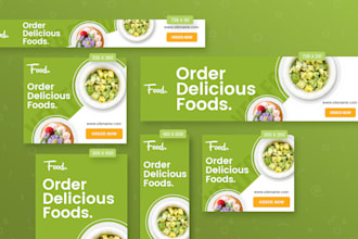 create professional any sized web banner ads header fb cover design
