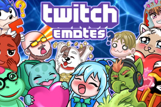create custom twitch discord youtube or tiktok emotes badges
