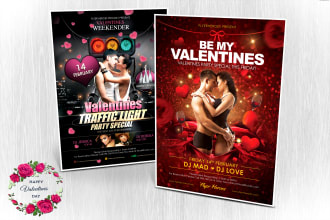 do professional valentines day party events flyer posters