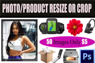 100 images cropping, logo or photo resize, product image crop
