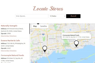 create custom shopify and wordpress store locator with google maps