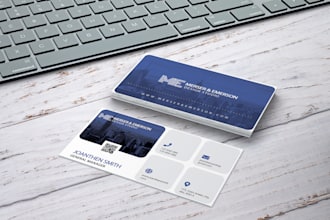 design professional, unique and modern business card