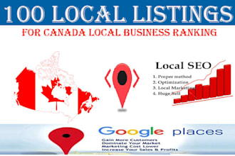do 100 local citations with map citations for canada business