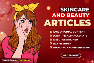 write skin care and beauty articles and blog posts