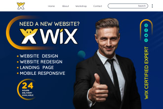 create a wix website design or redesign