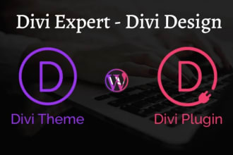 be wordpress expert for divi website, custom divi theme