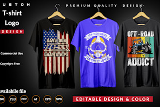 create unique custom t shirt logo design