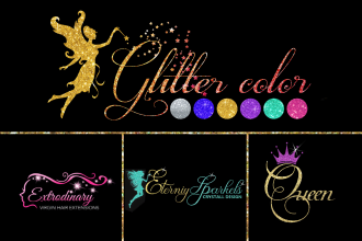make glitter,crest, femening logo for you