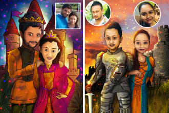 make royal or superhero character from  your photos