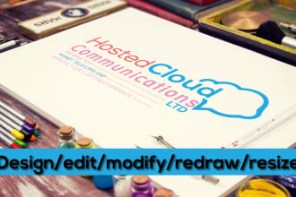 edit logo redraw redo resize remake or modify