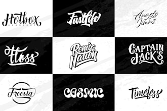 custom lettering logo and brandbook guidelines