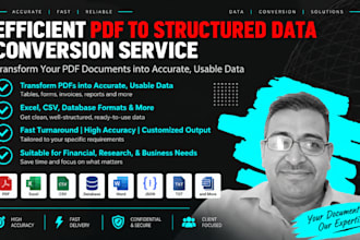 convert PDF catalogs into clean structured excel or CSV