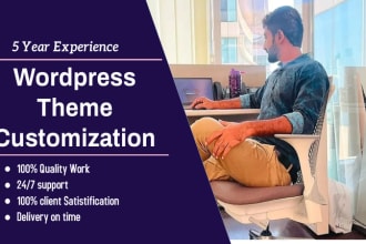 do any wordpress theme customization and fixed issue