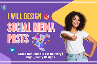 design branded business posts and flyers for social media