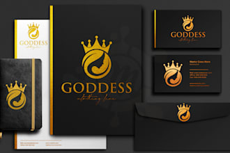 design creative feminine clothing logo and brand identity