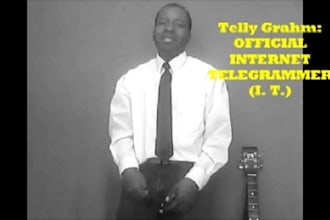 sing YOUR words in a funny telegram birthday song
