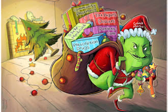 Review  draw high end quality editorial caricature and cartoon