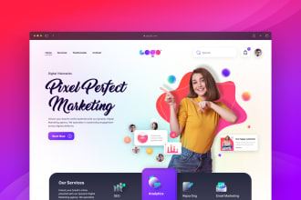 do clean website ui ux design or website UI design