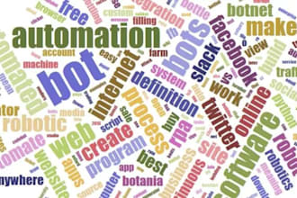 build custom bot software for web scraping and automation
