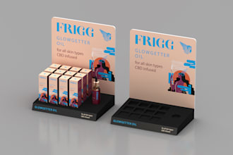 do 3d product display stand for retail or store