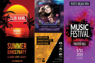 do amazing events, realestate, fashion, food flyer design