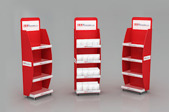 do creative 3d pop display stands and counter top displays
