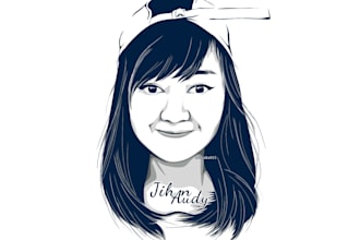 make vector line art your photo for gift