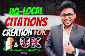 manually list ireland, UK local citations or business directories for local SEO