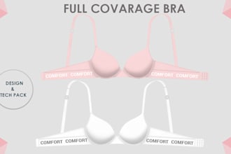 do lingerie flat sketch and design for you